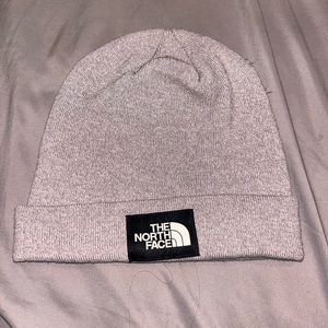 Grey Logo Box North Face Beanie